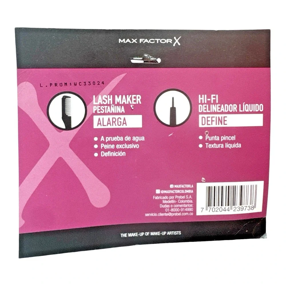 Max Factor X Lash Maker Comb Duo + HI‑FI Eyeliner BONUS | Black | Waterproof Set